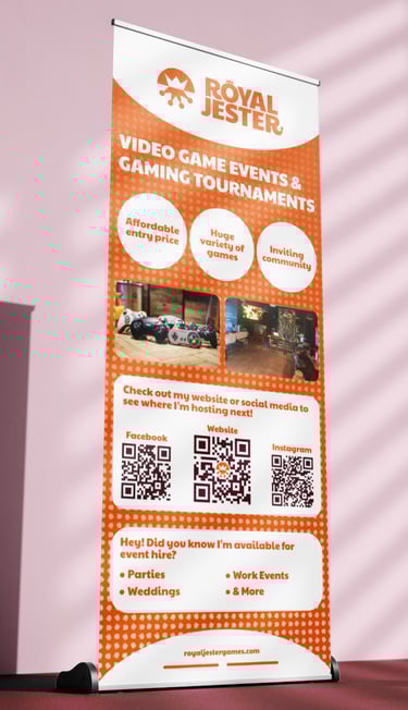 Banner which says "Video game events & gaming tournaments"