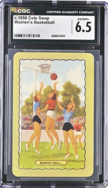 Rare vintage 1950s womens basketball card from Australia