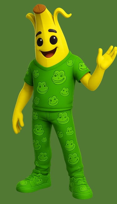 a banana banana peel character from the sponge - like character