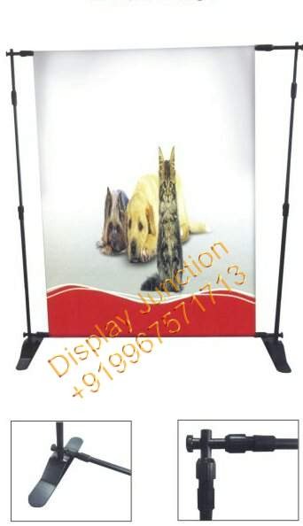Adjustable Backdrop Stand, cheapest option, with very low footprint.