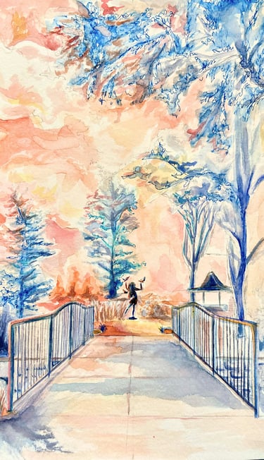 Guess the spot is a watercolor painting of a NC landscape
