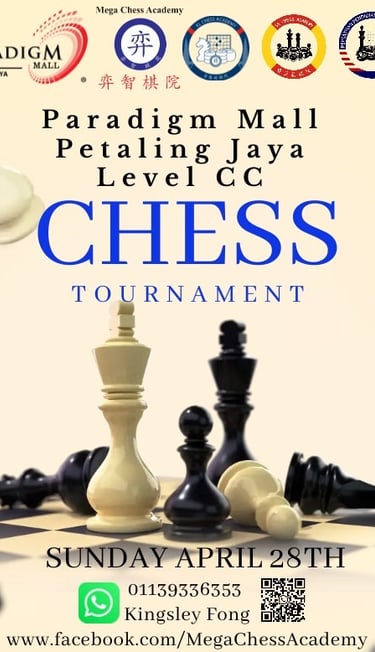 Paradigm Mall PJ Chess Tournament 2024. Catur Malaysia Chess Tournament