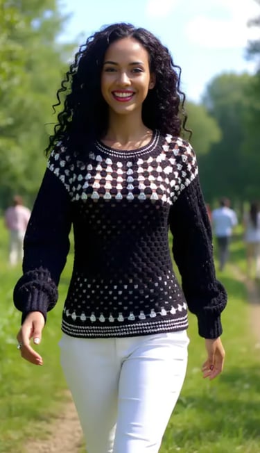 Pull au crochet Damia de Cachalabibi