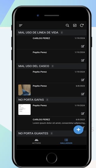 reporte de personal seguridad en el trabajo