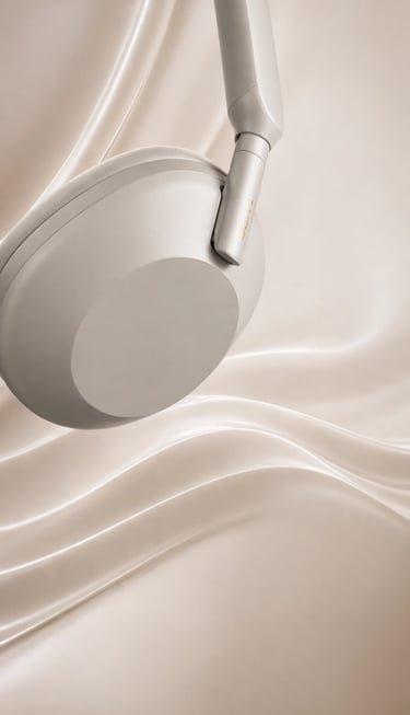 Coque du casque sans fil premium Sony WH-1000XM5 argent de luxe