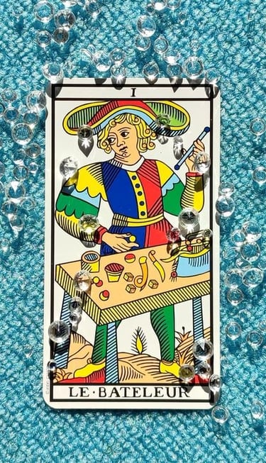 carte, tarot, bateleur