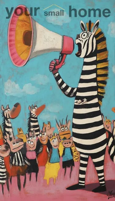 zebra on megaphone