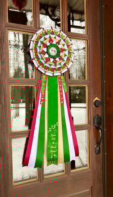 Rosettes décoratives pour portes d'entrées. Couleurs, largeur et longueur selon vos goûts.