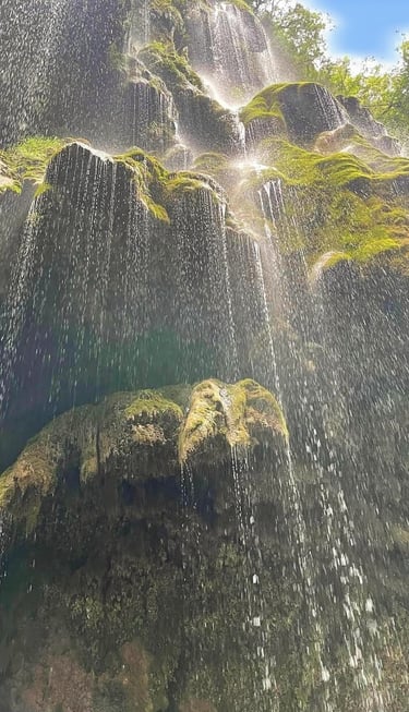 Beautiful view of umbrella waterfall 