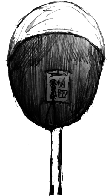 Ilustração de um orelhão/cabine telefônico.