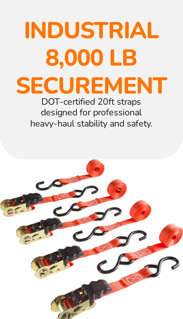 Cargo ropes and tie-downs in company colors.