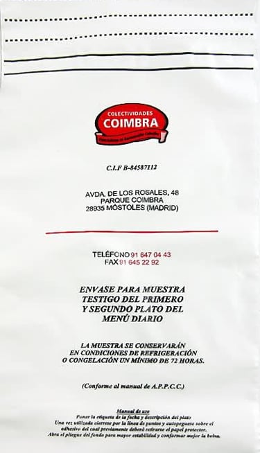 Bolsa de mareo blanca