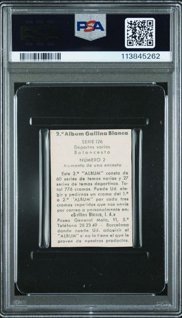 1949 Gallina Blanco Baloncesto Serie 126 #2 Back