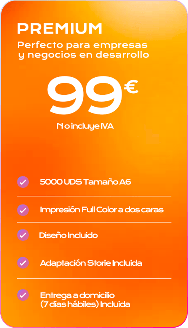 plan básico precio flyers 5000 uds 99€