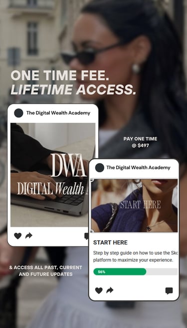 Burnout Business Course – one-time fee for lifetime access to the Digital Wealth Academy with updates & step-by-step online b