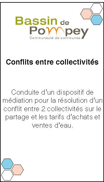 Bassin de Pompey. Accompagnement et médiation conflit entre deux collectivités