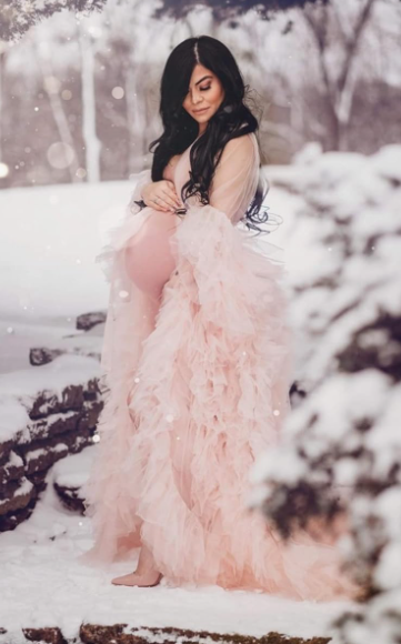 BATHGOWN Sexy Illusion Long Lingerie Tulle Robe Nightgown Bathrobe Sleepwear Bridal Robe Wedding