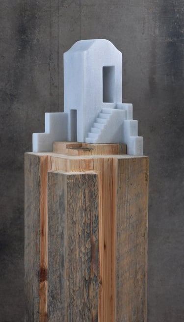 Eksamil 19x21x81, Marble & Wood, 2018