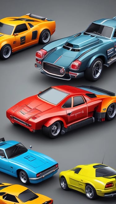 A small red car toy on a car dashboard.