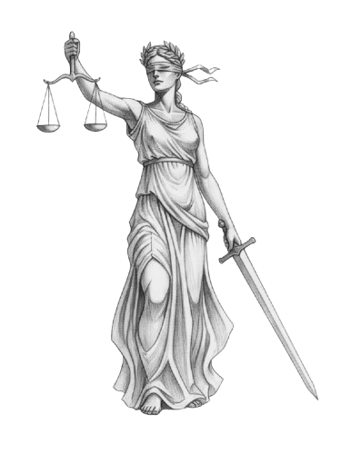 dea della giustizia stilizzata