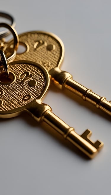 a keychain with keys on it