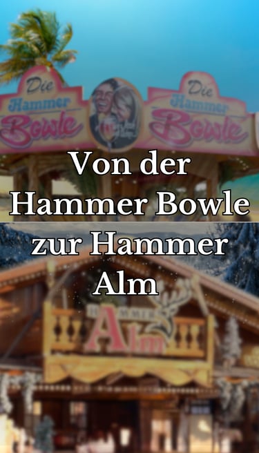 Vergleichs zwischen dem Sommerstand „Die Hammer Bowle“ und der Winterhütte „Hammer Alm“.