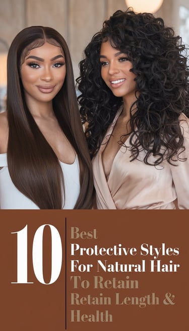 Imagine two stunning Black women, each confidently rocking a different protective style—one showcasing a flawless, sleek lace