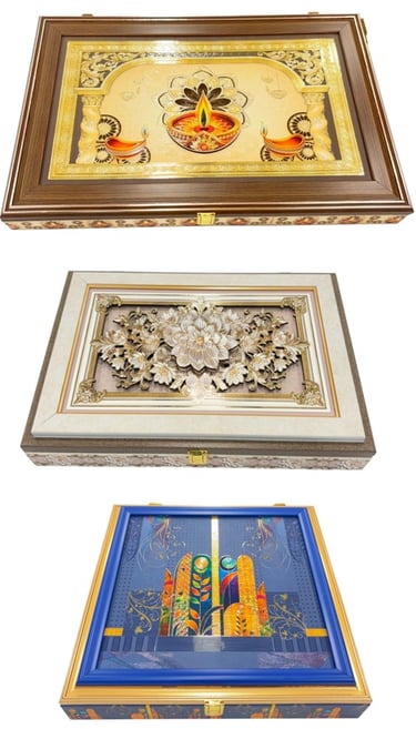 a collection of three different types of decorative items