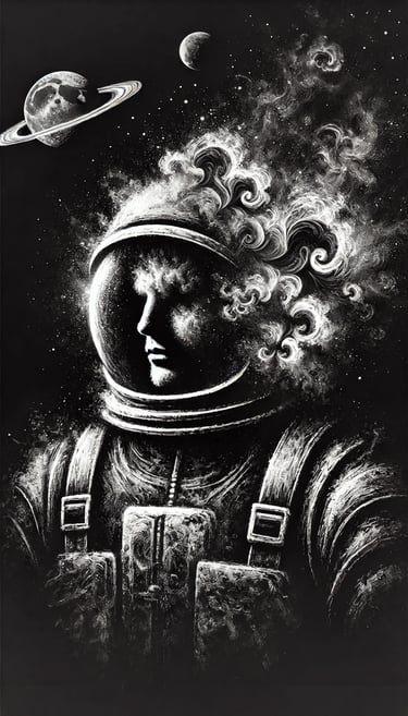 Spaceman portrait | simcaart.com