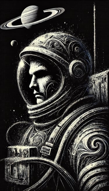 Spaceman portrait | simcaart.com