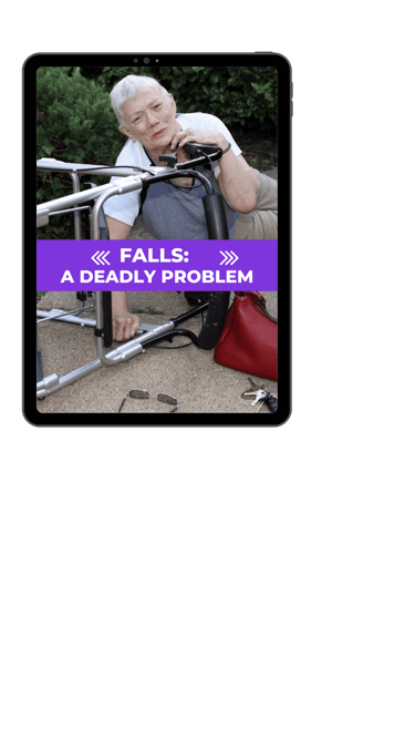 Falls Booklet with lady fallen on the ground
