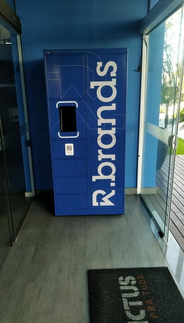 Armário airlocker azul duplo auxiliar empresa condominio locker armario inteligente entrega
