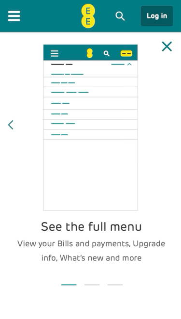 UI design showing an illustration of a list of items in a menu.