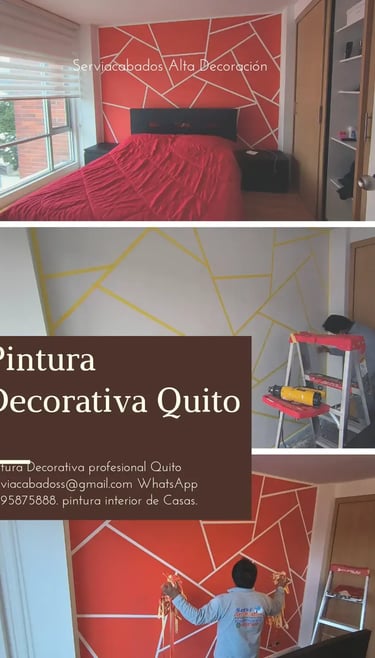 pintura decorativa geométrica acabados de alta decoración serviacabados