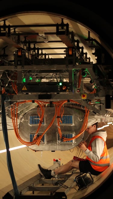 Hyperloop System inside the European Hyperloop Center tube during EHW 2025