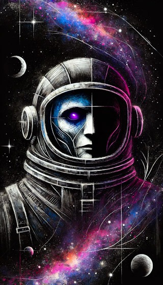 Cosmic Spaceman | simcaart.com Homepage thumbnail