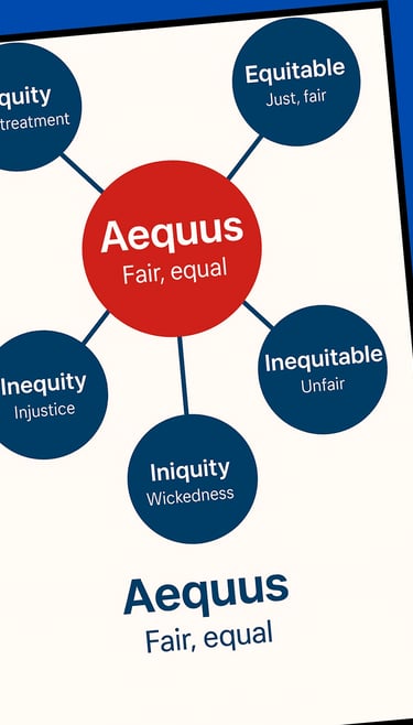 Aequus root word chart for UPSC SSC