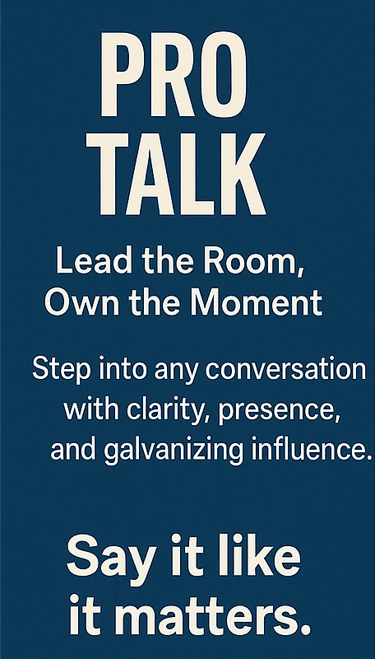 a poster with a quote about the pro - talk