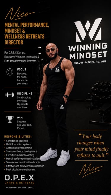 Elite mindset coaching and wellness retreat leadership