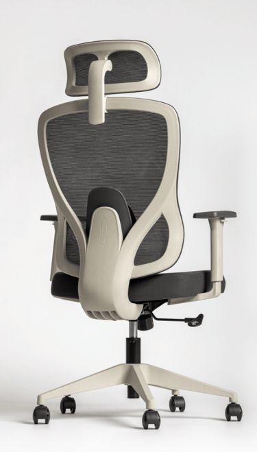 Silla Stark blanca para jornadas largas de oficina