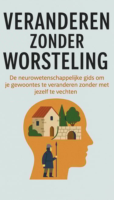 Illustratie van het brein met veranderpijlen – neurowetenschappelijke gids voor gewoonteverandering