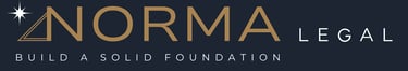 Logo for Norma Legal with the tagline build a solid foundation