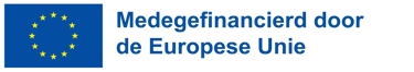 European Union logo with Dutch text Medegefinancierd door de Europese Unie on a black background.
