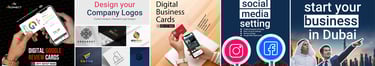 Google Review Card, Logo Design, Digital Business Card, Social Media Setting, Business Setup in Dubai 