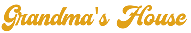 a grandma's house logo with a yellow and white background