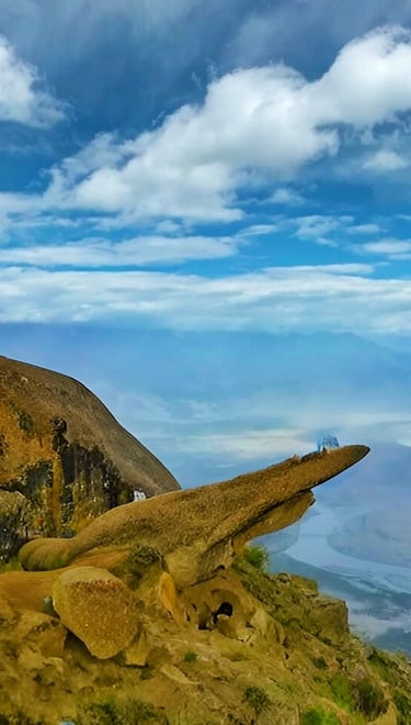 Full view of marsur rock skardu