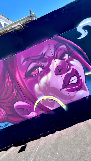 Live Painting mural por Ona Salvador. Pintura en vivo.