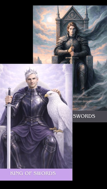 king of swords tarot card archetype subconscious tarot light and shadow deck 