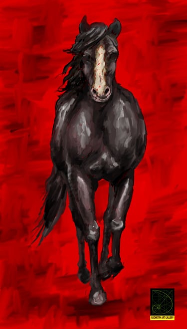 horse art or painting made by photoshop