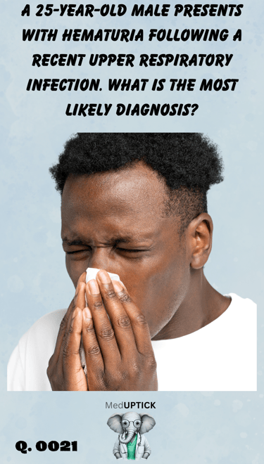 a young African American male blowing his nose